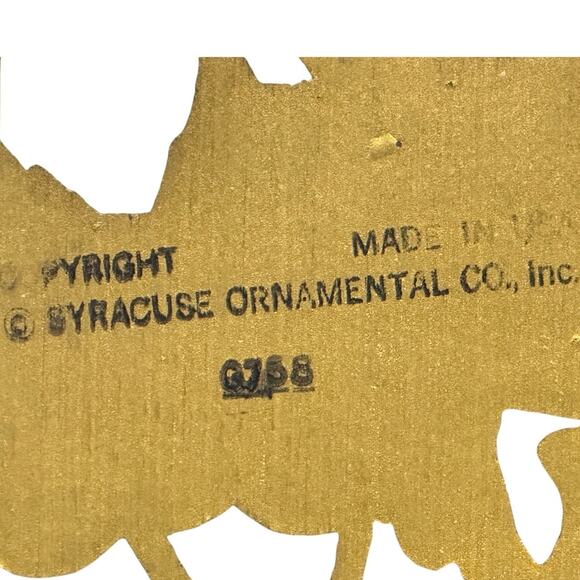 Syroco Carved Wooden Floral Gold Hollywood Regency MCM Retro Style Wall Art-3 - Picture 10 of 11